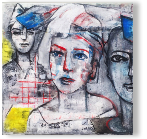 Aufbruch
Öl/Lw 100 x 100 cm, 2020