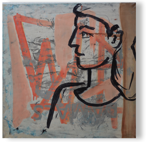 Damals
öl, Lack/Lw 40 x 40 cm, 2017