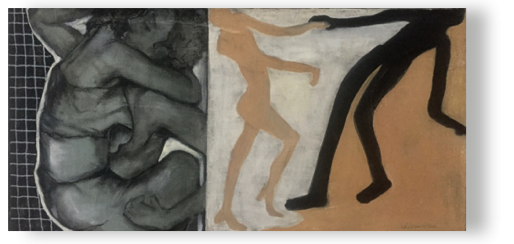 Ekstase
 öl, Lack/Lw 80 x 40 cm, 2016