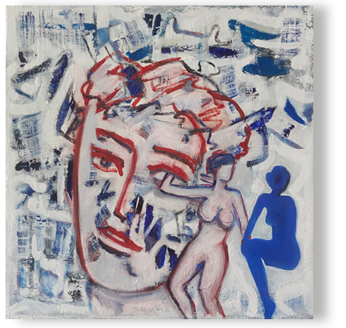 FrauSein
Öl/Lw, 80 x 80 cm, 2023