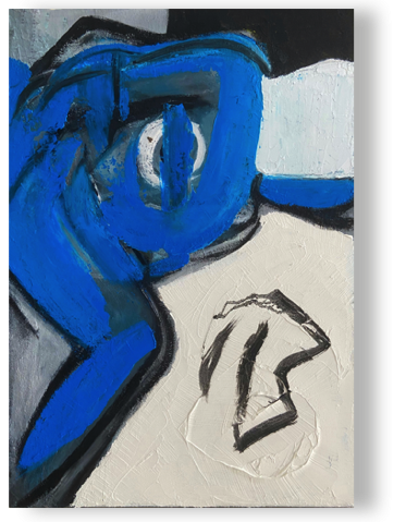 Beziehung
Öl/Struktur/LW 50 x 80 cm, 2021