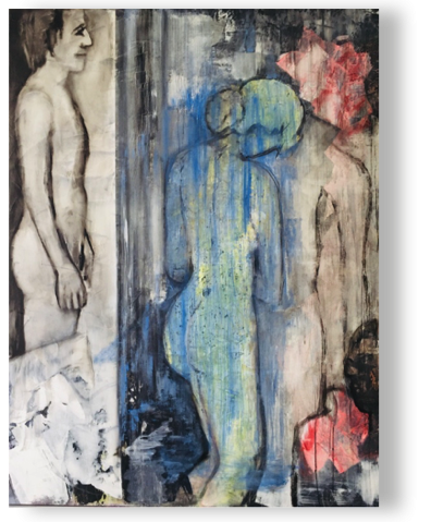 Leben
Öl, Filler/Lw, 160 x 120 cm