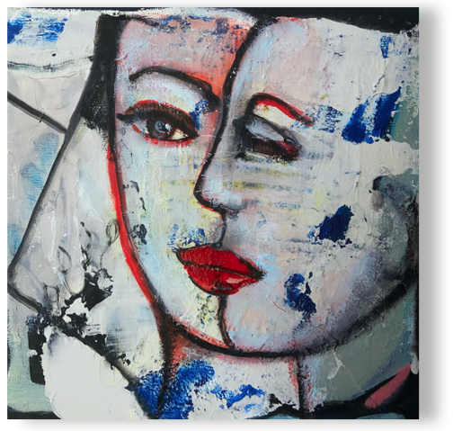 Symbiose
Öl/Struktur/Lw, 40 x 40 cm, 2021