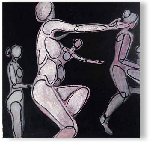 Wohin?
Öl/Lw, 98 x 98 cm, 2023