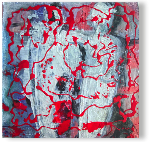 vergangen
Öl/Lack/Lw, 30 x 30 cm, 2020