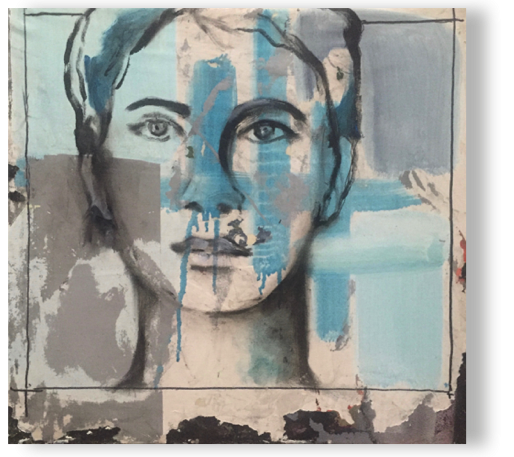 verletzlich
Mischtechnik 50 x 50 cm