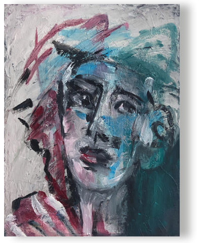 Warum?
Öl/Lw, 60 x 70 cm, 2023